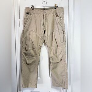 Kuhl Mens Kontra Air Pant Gary light khaki lightweight hiking nylon 36X30